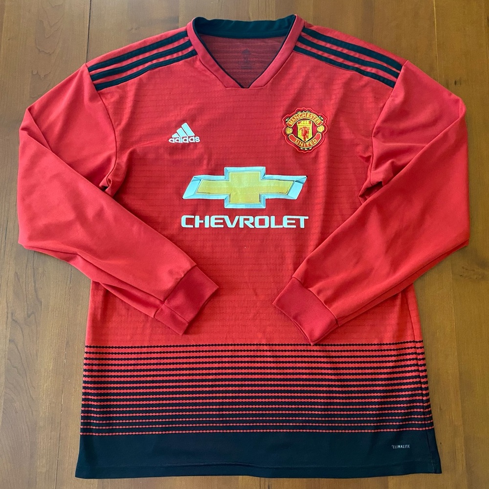 Adidas Manchester United LS Pogba Jersey Home XL